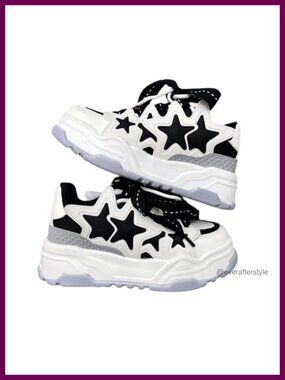 Women Chunky Platform Sneakers Thick Sole Y2K Kawaii Walking Shoes